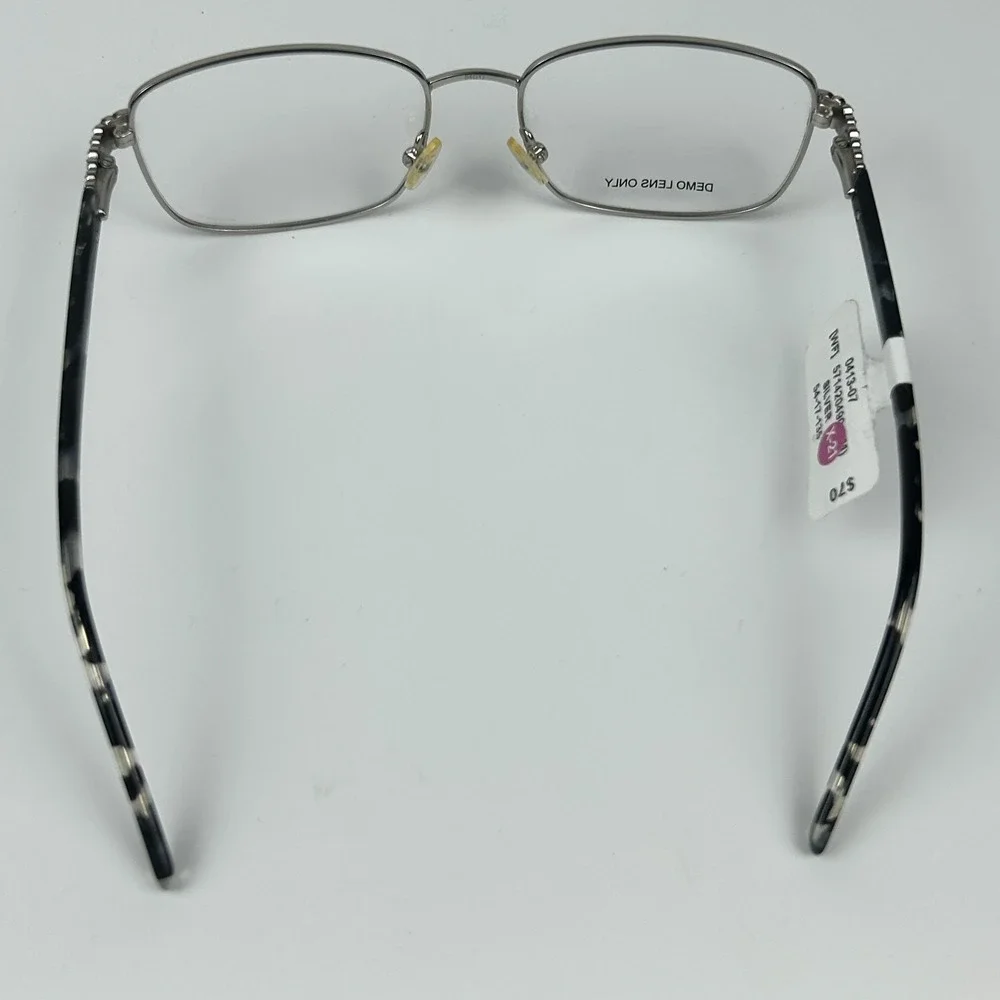 Walmart Womens 0413-07 571420490 Square Eyeglasses Frame Silver 54-17-135mm